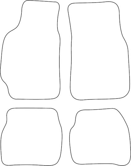 Set Covorașe Velur Potrivite Toyota Celica 1993-1999 Margine Albastră