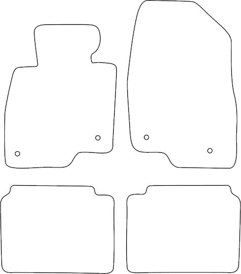 Set Velour Mats Fitting Mazda 6 Iii Sedan 2013 Black Edging
