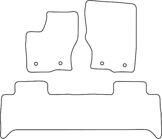 Set Veloursmatten Passend Für Land Rover Discovery V 2016 Blaue Kante