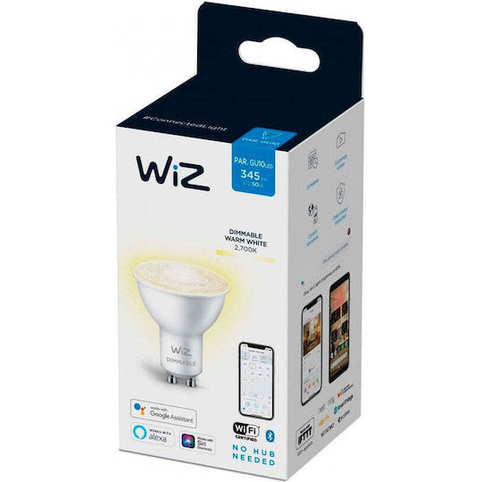 Philips Bec Smart LED 4.7W pentru Dulie GU10 și Formă PAR16 alb cald 345lm
