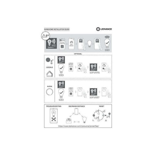 Ledvance Smart LED Bulb 4.9W for Socket GU10 and Shape PAR16 Adjustable White 268lm Dimmable