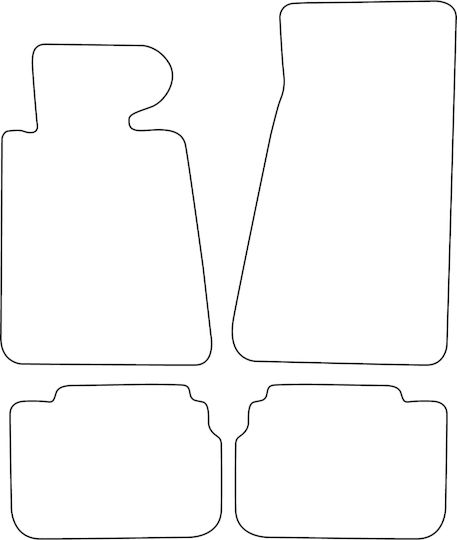 Set Velour Mats Fitting Bmw 5 Series E34 1988-1996 Black Edging