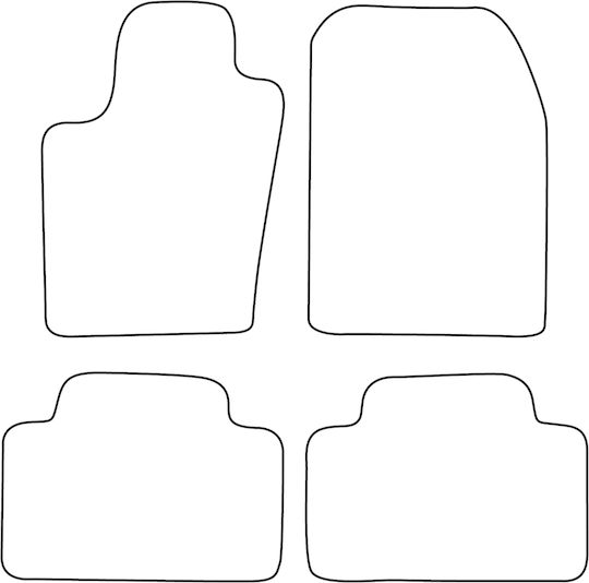 Set Velour Car Mats Matching Jeep Grand Cherokee IV 2011-2021 Blue Edging