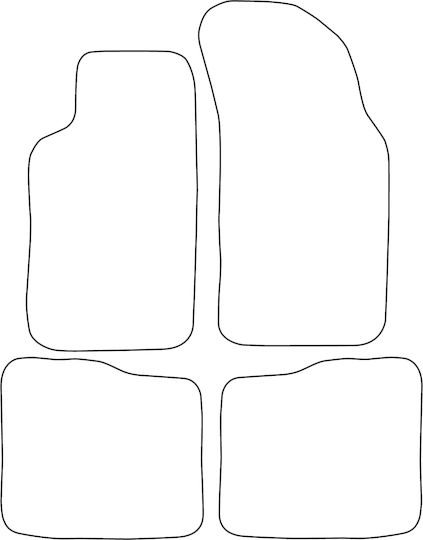 Set Covorașe Velur Pentru Ford Sierra Margine Neagră