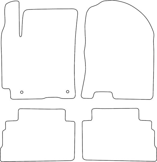 Set Velour Mats Matching Hyundai Kona I 2017-2023 Blue Edging