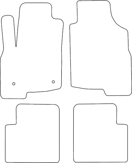 Set Covorașe Auto Velur Pentru Fiat Panda III 2012 Cu Margine Neagră