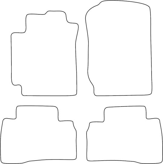 Set Covor Velur Potrivit Suzuki Grand Vitara Ii 2005-2014 5 Uși Margine Roșie
