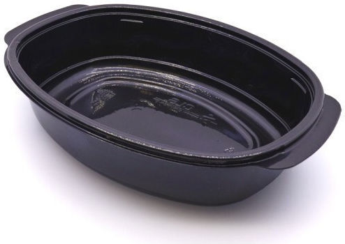 Macpac Disposable Plastic PET Tableware for Hot / Microwave Safe 900ml Black 50pcs