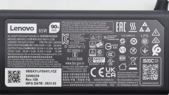 Lenovo USB-C Φορτιστής Laptop 65W