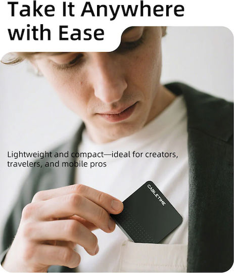 Cabletime Case for Hard Drive M.2 SATA III with Connection Type-C Gray
