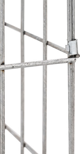 vidaXL Gabin Box pentru Împrejmuire Grădină din Oțel 25x25x50buc 1buc Silver