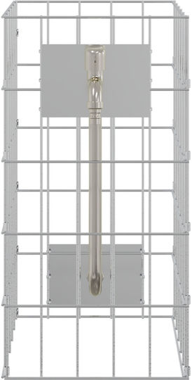 vidaXL Gabin Box pentru Împrejmuire Grădină din Oțel 25x25x50buc 1buc Silver