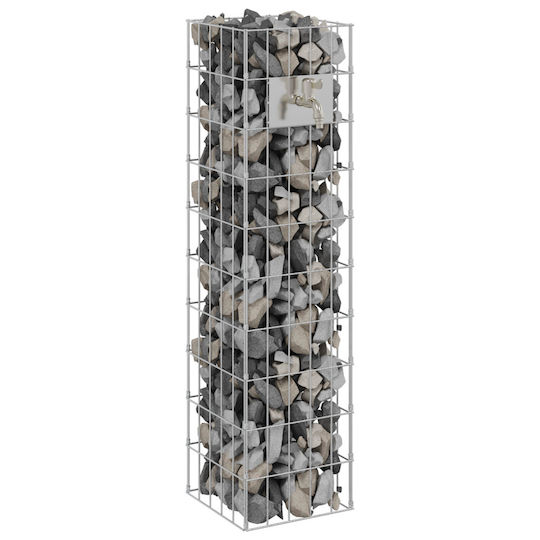 vidaXL Gabin Box pentru Împrejmuire Grădină din Oțel 100x25x25buc 1buc Silver