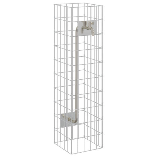vidaXL Gabin Box pentru Împrejmuire Grădină din Oțel 100x25x25buc 1buc Silver