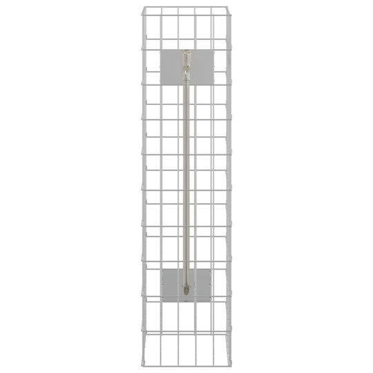 vidaXL Gabin Box pentru Împrejmuire Grădină din Oțel 100x25x25buc 1buc Silver