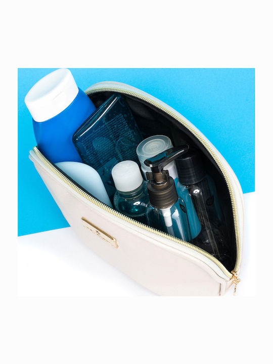 Kleine Reise-Make-up-Tasche In Cremefarbe Peterson