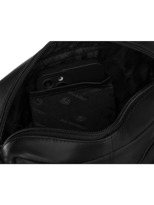 Piele Geantă pentru bărbați De umăr / tip crossbody Neagră