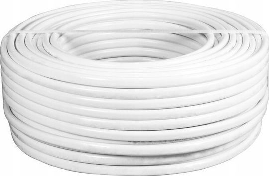 NKT Cablu de alimentare cu secțiune 3x1.5mm² în culoarea Alb 100m 1buc