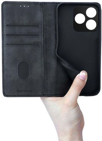 Калъф Портмоне Vintage Magnet Wallet Sonique Realme C63 4g Черен