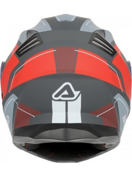 Acerbis Serel Grey / Red Κράνος Μηχανής Flip-Up ECE 22.06 1650gr με Sunvisor