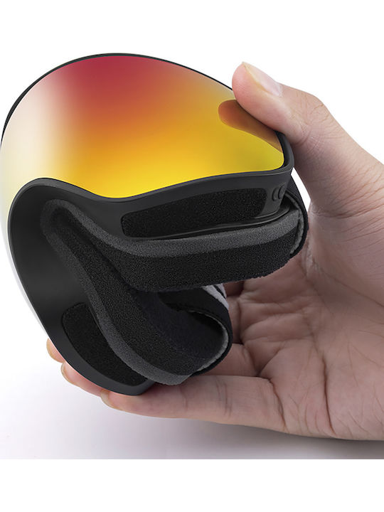 Casco Μάσκα Σκι & Snowboard Παιδική Μαύρη με Φακό σε Μαύρο Χρώμα