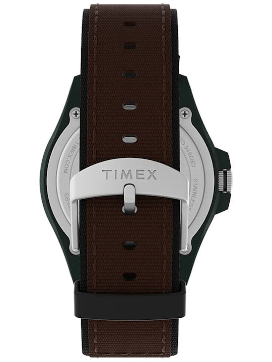 Timex Expedition Ανδρικό Ρολόι 42mm Μπαταρίας με Καφέ Υφασμάτινο Λουράκι