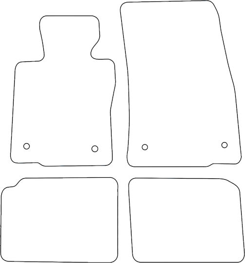 Set Velour Mats Fitting Bmw Mini Paceman R61 2012 Red Edging