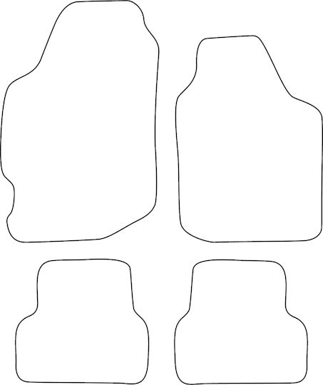 Set Covorașe Velur Compatibile Ford Escort V Lift 1993-1995 Margine Roșie