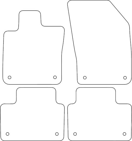 Set Velour Mats Volvo V60 Ii 2018 Red Edging