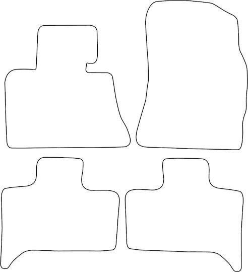 Set Velour Car Mats Fitting Bmw X5 E53 Series 2000-2007 Black Edging