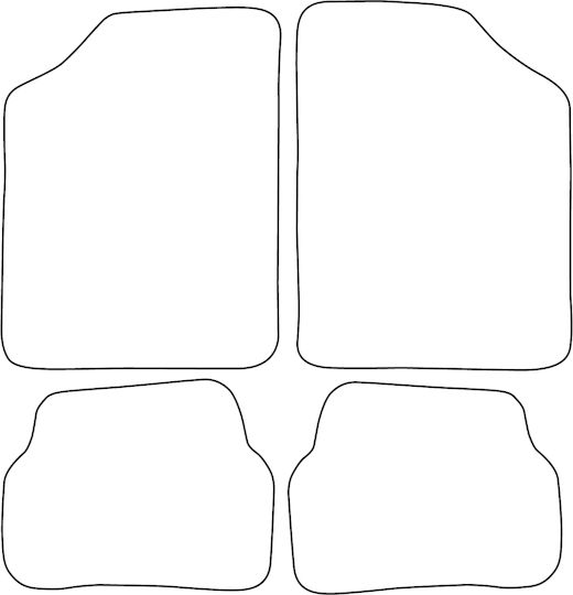 Set Velour Car Mats Fitting Ford Orion Black Edging