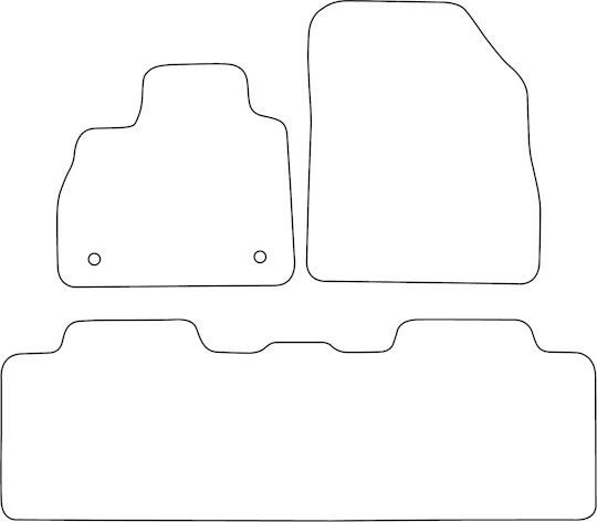 Set Velour Mats Matching Renault Espace V 2014 5-seat Blue Edging