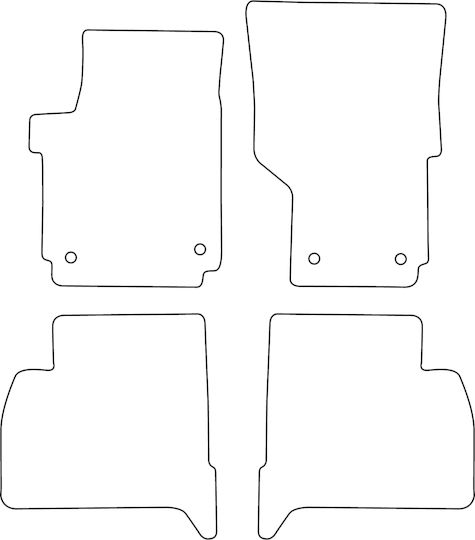 Set Covorașe Velur Potrivire Volkswagen Amarok 2010 Margine Roșie