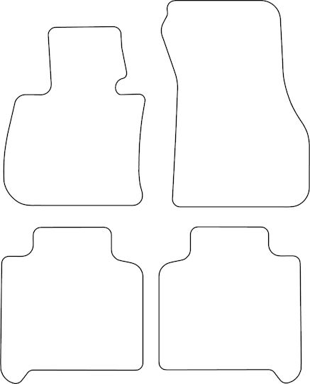 Set Veloursmatten Für BMW Serie 2 F46 Gran Tourer 2015-2021 Schwarze Kante