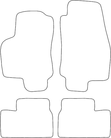 Moltico Σετ Μπροστινά και Πίσω Πατάκια Universal 4τμχ Opel Astra 1998-2004 Μπλε