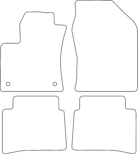 Set Velour Mats Matching Toyota Prius V 2015 Black Edging