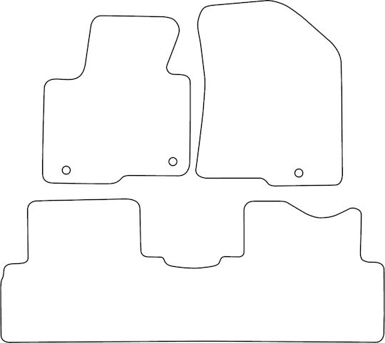 Set Velour Mats Fitting Kia Carens Iv 5-seat 2013-2019 Red Edging