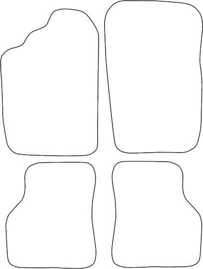 Set Velour Mats Fitting Peugeot 306 Ii Lift 1997-2003 Red Edging