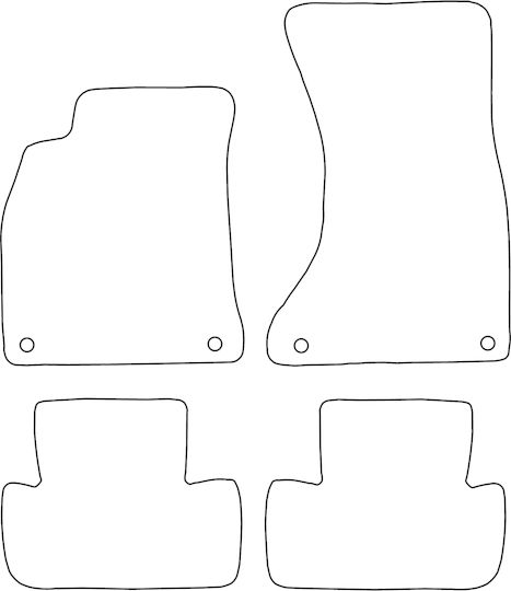 Set Velour Car Mats Matching Audi A5 I 8ta Sportback 2009-2016 Black Edging