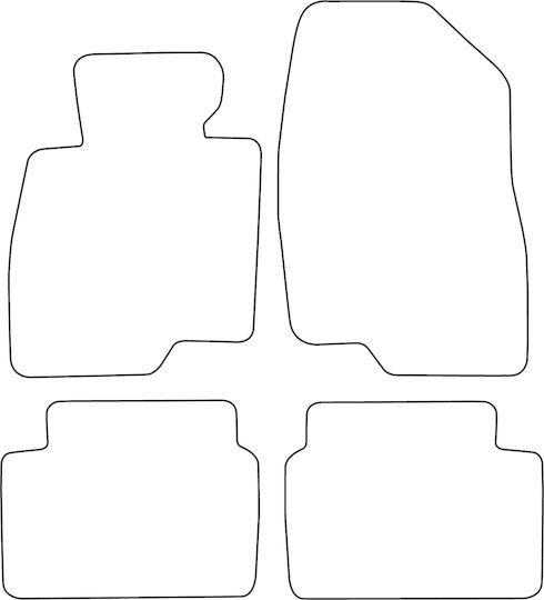 Set Velour Mats Matching Mazda 3 Iii 2013-2018 Blue Edging