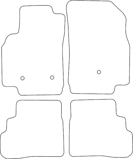 Set Covorașe Velur Potrivire Chevrolet Scânteie Iv 2015-2022 Margine Neagră