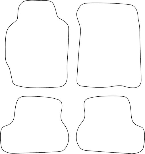 Set Velour Mats Fitting Ford Probe 1992-1997 Black Edging