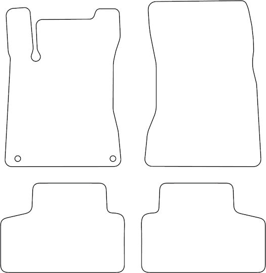 Set Velour Car Mats Fitting Mercedes GLB X247 2019 Blue Edging