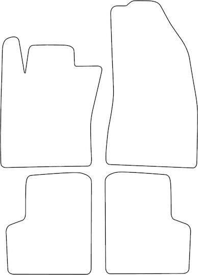 Set Velour Mats Matching Jeep Renegade 2014 Black Edging
