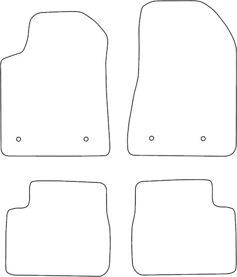 Set Velour Mats Fitting Alfa Romeo Giulietta 2010-2020 Black Edging