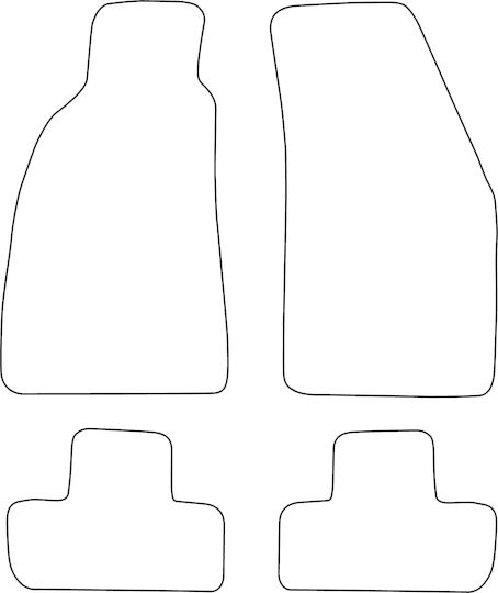Set Velour Mats Fitting Alfa Romeo Gtv 1995-2005 Black Edging