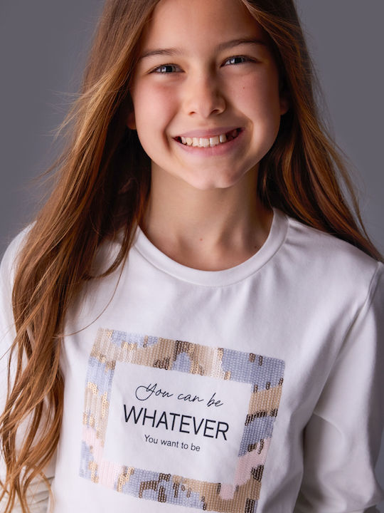 Kids' Shirt Long Sleeve Cream-leather