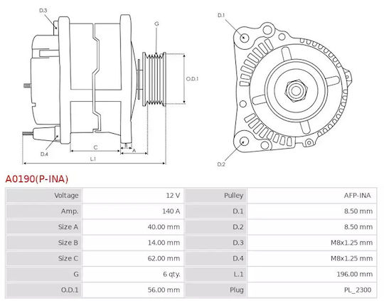 Alternator Audi Vw Skoda Tdi