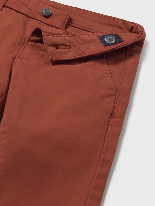 Παιδικό Παντελόνι Chino Υφασμάτινο Κεραμιδί Basic