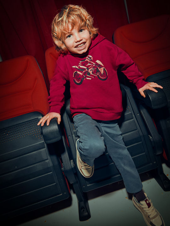Kids Sweatshirt with Hood Red